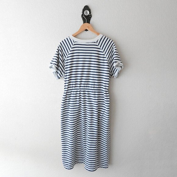 Old Navy XL Waist-Defined Striped French Terry Midi Dress with Pockets - Picture 7 of 7